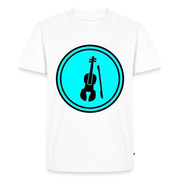 Violin icon icon - Men's Premium Organic T-Shirt - white - Front - Nico (187cm)