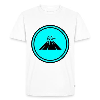 Icône de volcan - T-shirt Premium bio Homme - blanc - Devant - Nico (187cm)