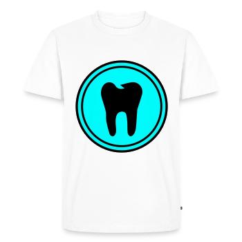 Symbole de l’icône de dent - T-shirt Premium bio Homme - blanc - Devant - Nico (187cm)