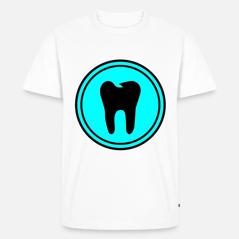Zahn icon symbol - Männer Premium Bio T-Shirt - Weiß