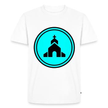 Foi de l’Église - T-shirt Premium bio Homme - blanc - Devant - Nico (187cm)
