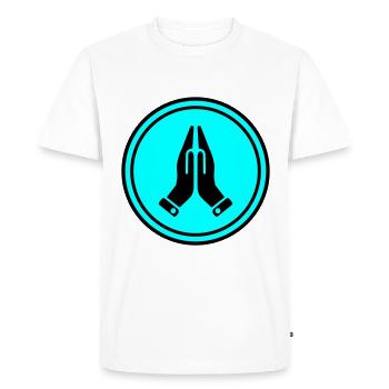 Hands symbol - Men's Premium Organic T-Shirt - white - Front - Nico (187cm)
