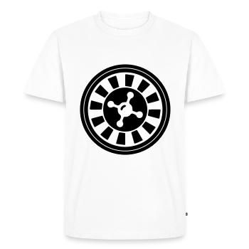 Cercle d’icônes de roulette - T-shirt Premium bio Homme - blanc - Devant - Nico (187cm)