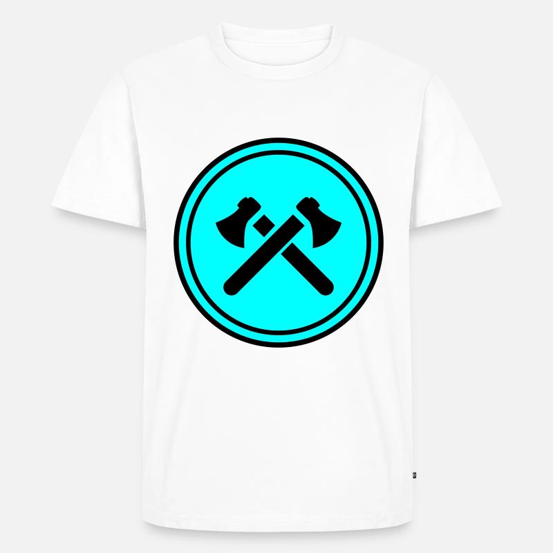 Axt Symbol - Männer Premium Bio T-Shirt - Weiß