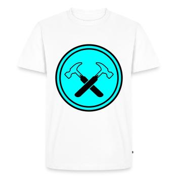 Symbole du marteau - T-shirt Premium bio Homme - blanc - Devant - Nico (187cm)