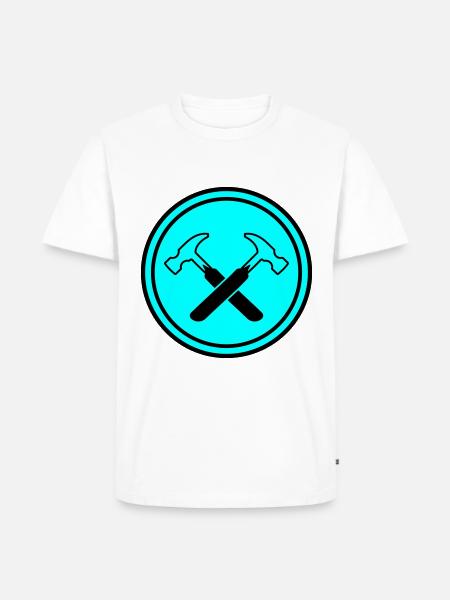 Hammer Symbol - Männer Premium Bio T-Shirt - Weiß