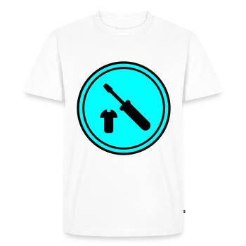 Icône du tournevis - T-shirt Premium bio Homme - blanc - Devant - Nico (187cm)