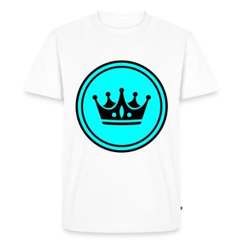 Symbole de la couronne - T-shirt Premium bio Homme - blanc - Devant - Nico (187cm)