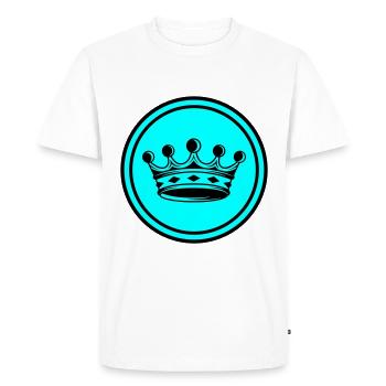 Icône Silhouette de couronne - T-shirt Premium bio Homme - blanc - Devant - Nico (187cm)