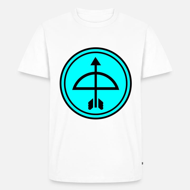 Pfeil und Bogen - Männer Premium Bio T-Shirt - Weiß