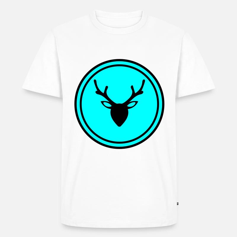 Reh Hirsch icon - Männer Premium Bio T-Shirt - Weiß