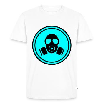 Gas mask symbol - Men's Premium Organic T-Shirt - white - Front - Nico (187cm)