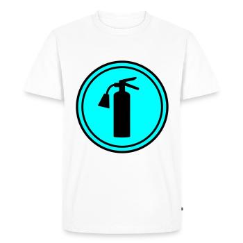 Fire extinguisher symbol - Men's Premium Organic T-Shirt - white - Front - Nico (187cm)