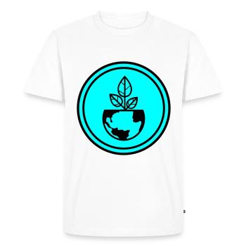 Planète Terre - T-shirt Premium bio Homme - blanc - Devant - Nico (187cm)
