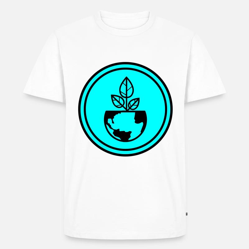 Planet Erde - Männer Premium Bio T-Shirt - Weiß