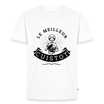 Spécial Meilleur cuistot - T-shirt Premium bio Homme - blanc - Devant - Nico (187cm)