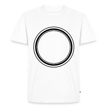 Conception de cercle - T-shirt Premium bio Homme - blanc - Devant - Nico (187cm)