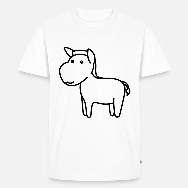 Esel Comic Tier - Männer Premium Bio T-Shirt - Weiß