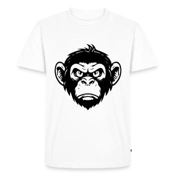 Tête de Singe - T-shirt Premium bio Homme - blanc - Devant - Nico (187cm)