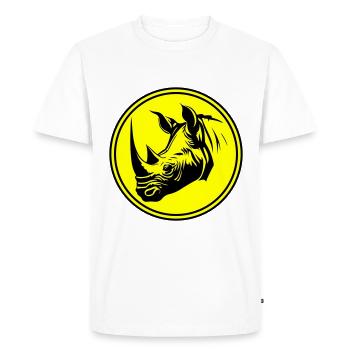 Silhouette animale de rhinocéros - T-shirt Premium bio Homme - blanc - Devant - Nico (187cm)