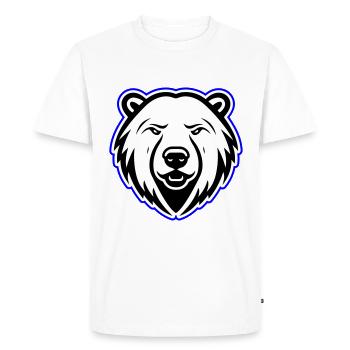 Tête d’ours polaire Ours polaire - T-shirt Premium bio Homme - blanc - Devant - Nico (187cm)