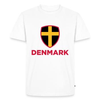 National flag of Denmark - Men's Premium Organic T-Shirt - white - Front - Nico (187cm)