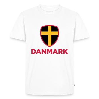 National flag of Denmark - Men's Premium Organic T-Shirt - white - Front - Nico (187cm)