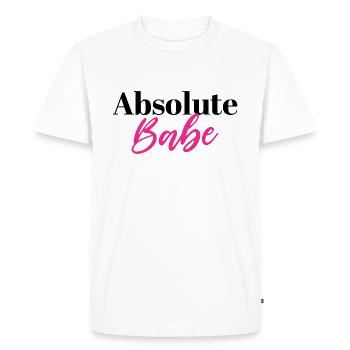 Absolute Babe - Men's Premium Organic T-Shirt - white - Front - Nico (187cm)