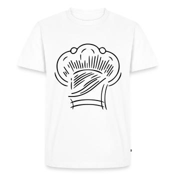 Chef chapeau de chef - T-shirt Premium bio Homme - blanc - Devant - Nico (187cm)