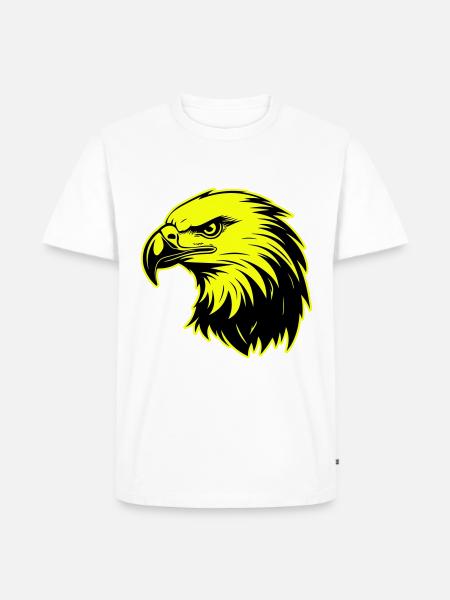 Eagle Head Portrait Icon - Men's Premium Organic T-Shirt - white