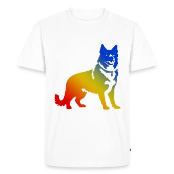 Chien Akita Inu - T-shirt Premium bio Homme - blanc - Devant - Nico (187cm)