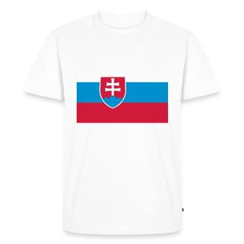 slovakia flag - Men's Premium Organic T-Shirt - white - Front - Nico (187cm)