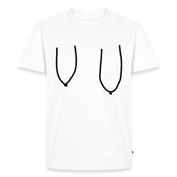 Seins seins seins seins seins - T-shirt Premium bio Homme - blanc - Devant - Nico (187cm)
