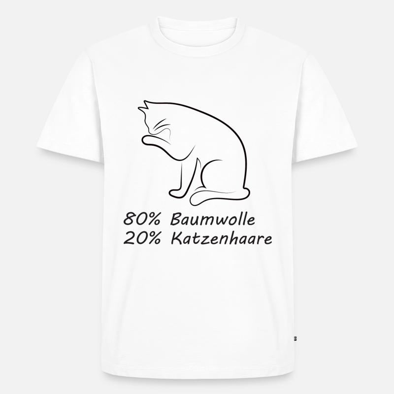 Katzen Sprüche - Katzenspruch - Männer Premium Bio T-Shirt - Weiß