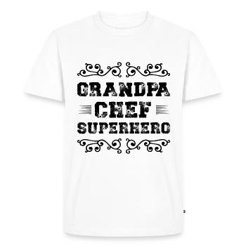 Grand-père Super-héros - T-shirt Premium bio Homme - blanc - Devant - Nico (187cm)