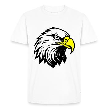 Eagle Head - Men's Premium Organic T-Shirt - white - Front - Nico (187cm)