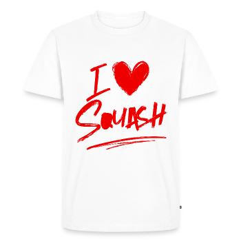I love squash - Men's Premium Organic T-Shirt - white - Front - Nico (187cm)