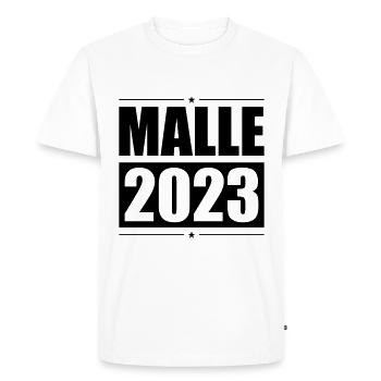 Malle 2023 - T-shirt Premium bio Homme - blanc - Devant - Nico (187cm)