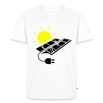 Système photovoltaïque Énergie solaire - T-shirt Premium bio Homme - blanc - Devant - Nico (187cm)