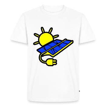 Énergie solaire du système photovoltaïque - T-shirt Premium bio Homme - blanc - Devant - Nico (187cm)