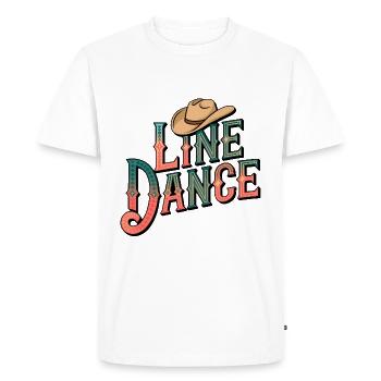 La danse en ligne : mon hobby - ma passion - mon truc - T-shirt Premium bio Homme - blanc - Devant - Nico (187cm)