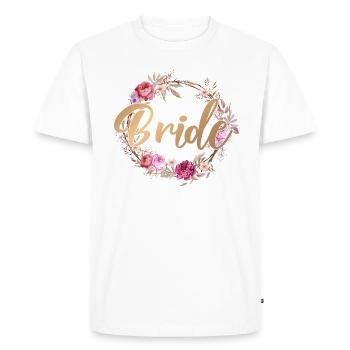 Mariée jga - T-shirt Premium bio Homme - blanc - Devant - Nico (187cm)