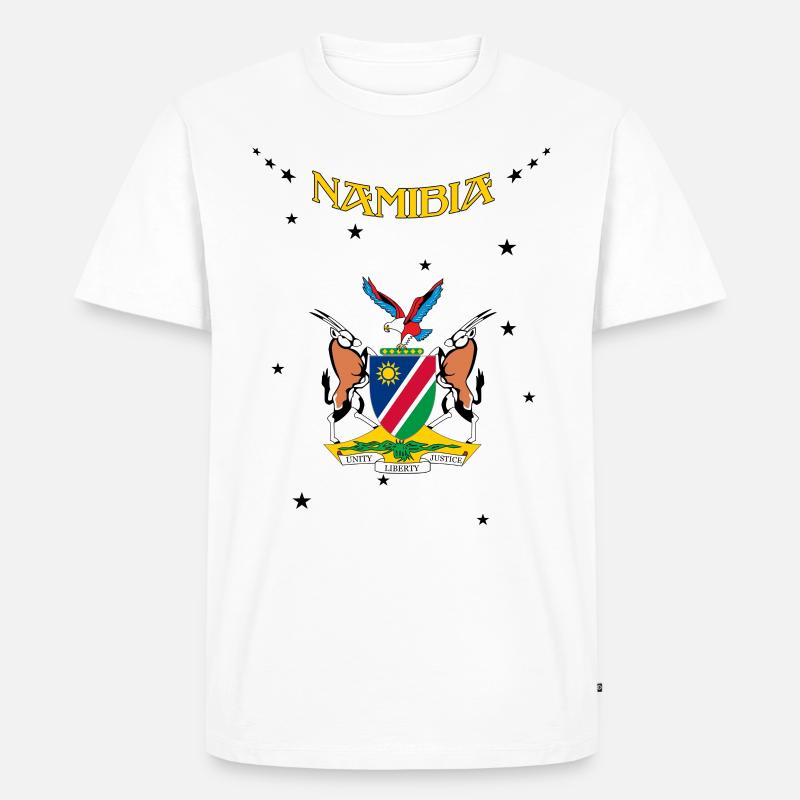 Namibia - Männer Premium Bio T-Shirt - Weiß