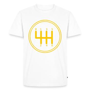 Shift knob stick lever - Men's Premium Organic T-Shirt - white - Front - Nico (187cm)