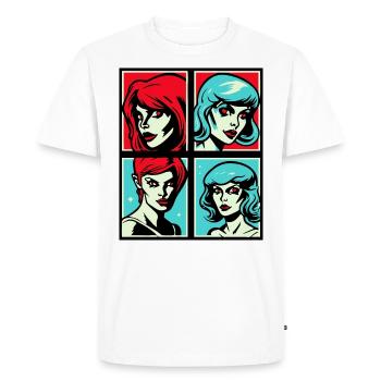 Is this pop art? The diversity of women - Men's Premium Organic T-Shirt - white - Front - Nico (187cm)