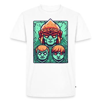 Like father, like sons - Men's Premium Organic T-Shirt - white - Front - Nico (187cm)