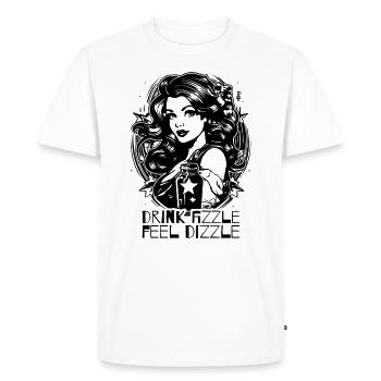 Publicité classique pour femmes, boisson pétillante - T-shirt Premium bio Homme - blanc - Devant - Nico (187cm)