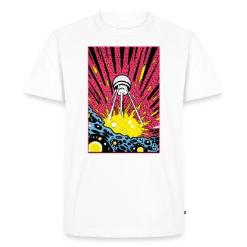Le vaisseau spatial Spoutnik : l’invasion extraterrestre du Pop Art - T-shirt Premium bio Homme - blanc - Devant - Nico (187cm)