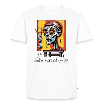 Selfie Self Portrait by Rotten Pete - Men's Premium Organic T-Shirt - white - Front - Nico (187cm)