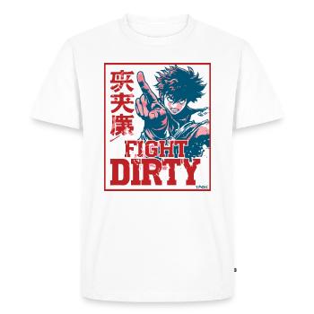 Anime Arts Martiaux : Combattez Dirty - T-shirt Premium bio Homme - blanc - Devant - Nico (187cm)